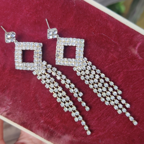 Vintage Jewelry - Vintage fancy sparkly earrings